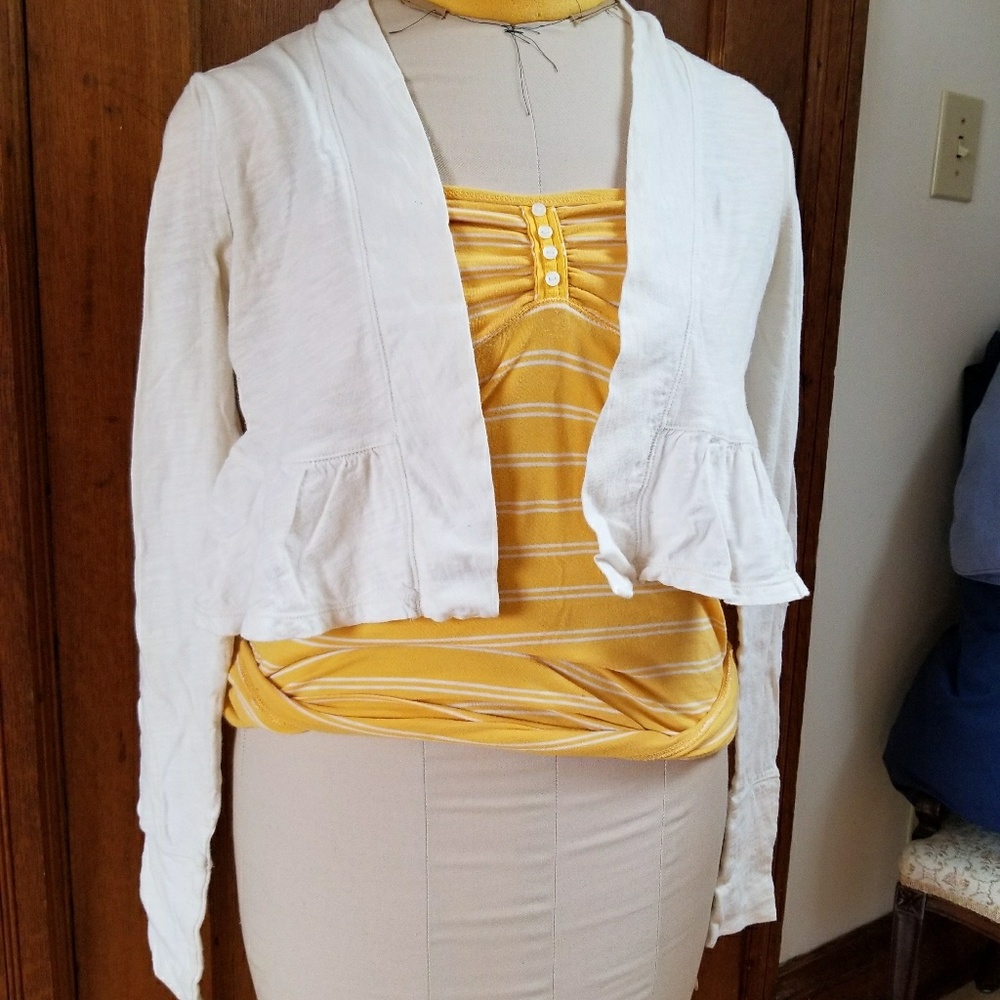 Long sleeved white cover-up